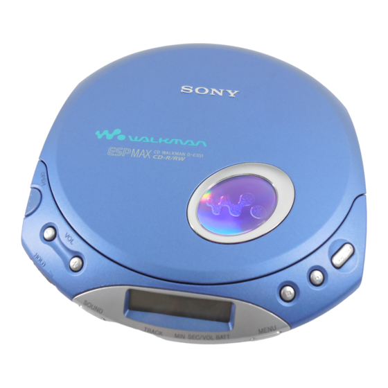 Sony D-E351 Bedienungsanleitung