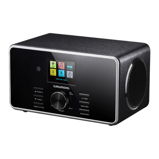 Grundig DTR 5000 2.0 BT DAB+ WEB Bedienungsanleitung