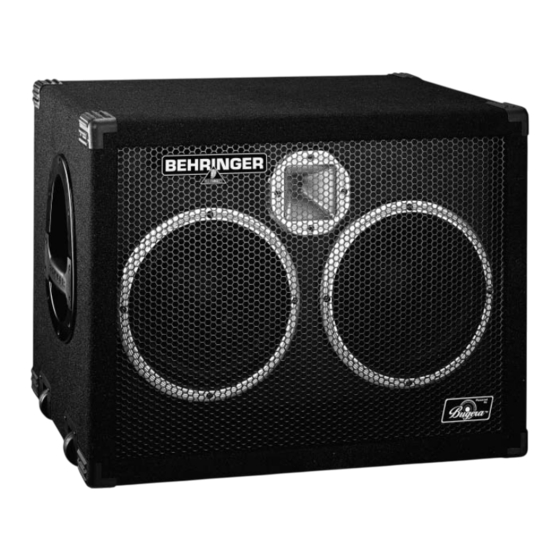 Behringer Ultrabass BB210 Bedienungsanleitung