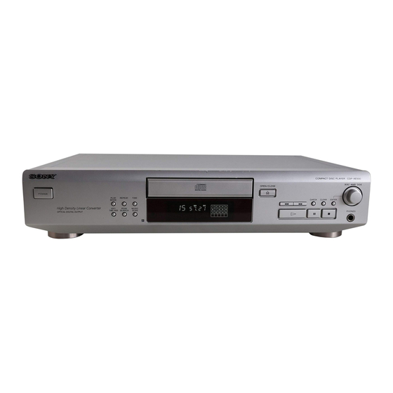 Sony CDP-XE500 Bedienungsanleitung