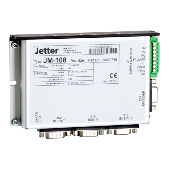 Jetter JetMove 108 Betriebsanleitung