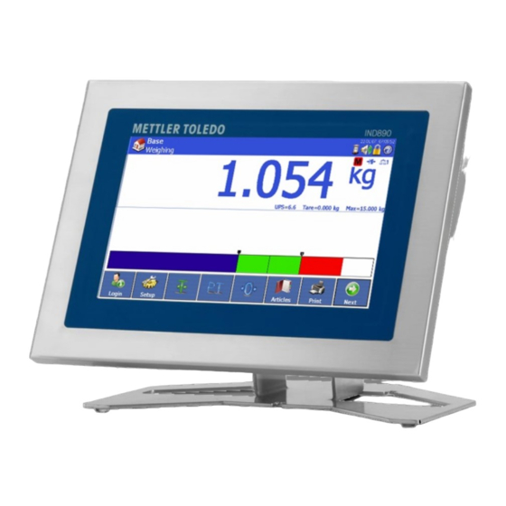 Mettler Toledo IND890 Serie Kurzanleitung