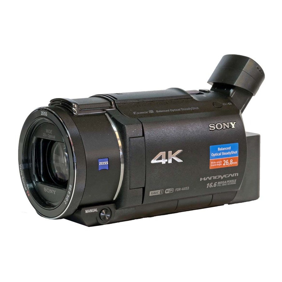Sony FDR-AX53 Kurzanleitung