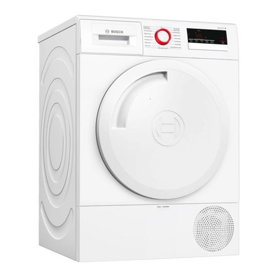 Bosch WTR83VV9 Gebrauchs- Und Aufstellanleitung