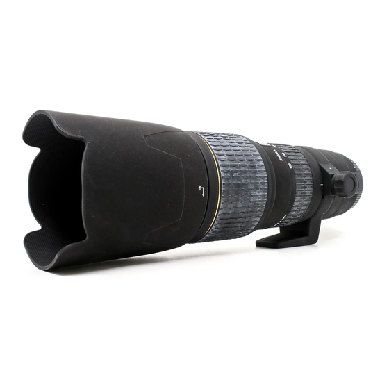 Sigma APO 100-300mm F4 EX DG Bedienungsanleitung