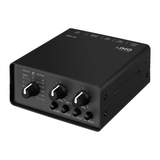 IMG STAGELINE MPA-102 Bedienungsanleitung