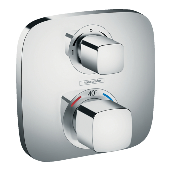 HANSGROHE Ecostat E 15708-Seriel Ecostat Square 15714000 Gebrauchsanleitung, Montageanleitung