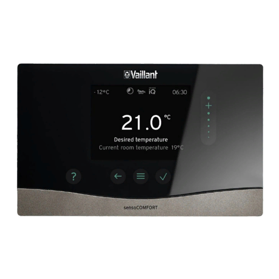 Vaillant sensoCOMFORT VRC 720f/2 Betriebs Und Installationsanleitung