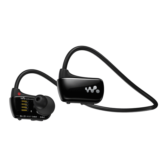 Sony WALKMAN NWZ-W273 Handbücher