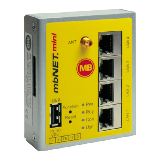 MB Connect Line mbNET.mini WAN Handbuch