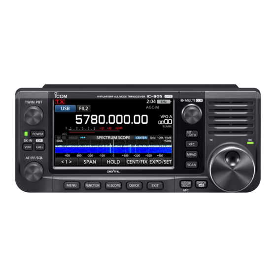 Icom IC-905 Bedienungsanleitung