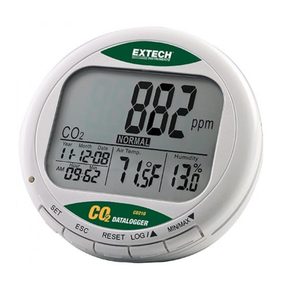 Extech Instruments CO210 Bedienungsanleitung