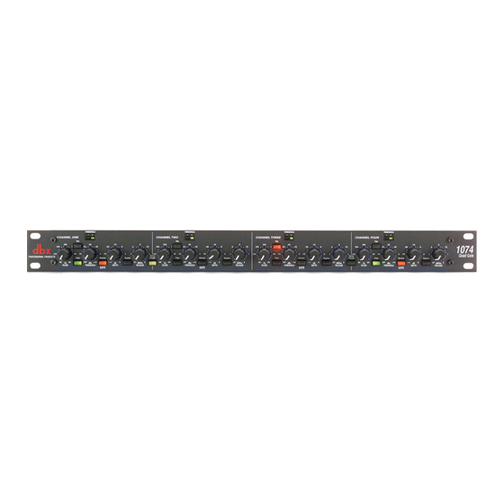 dbx 1074 Bedienungshandbuch