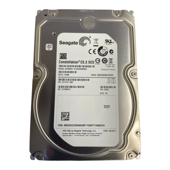 Seagate ST4000NM0053 SED Bedienungsanleitung
