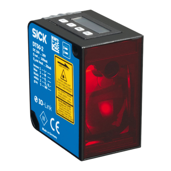 SICK DT50-2 Pro Betriebsanleitung