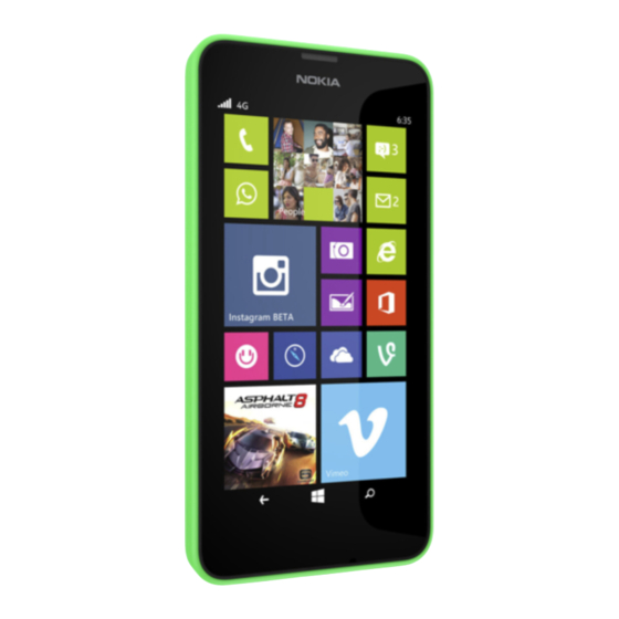 Nokia Lumia 635 Bedienungsanleitung