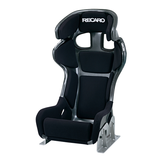RECARO Pro Racer Ultima 1.0 Bedienungsanleitung