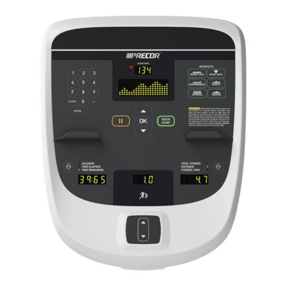 Precor P10-Konsole Betrieb Und Instandhaltung