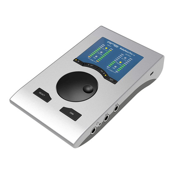 RME Audio Babyface PRO Bedienungsanleitung