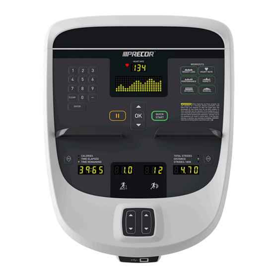 Precor P10-Konsole Betrieb Und Instandhaltung