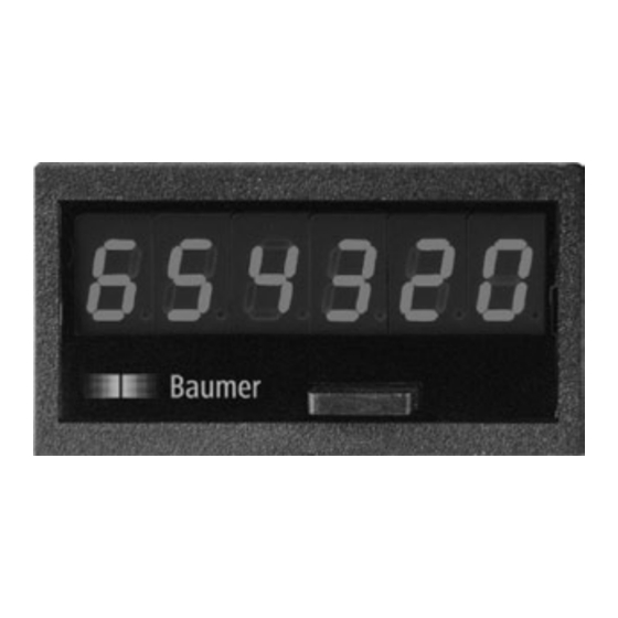 Baumer N208 Betriebsanleitung