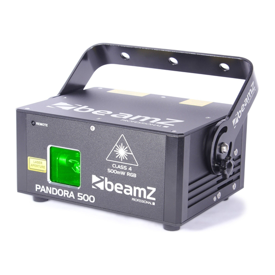 Beamz professional Pandora 500 TTL Laser RGB Gebrauchsanleitung