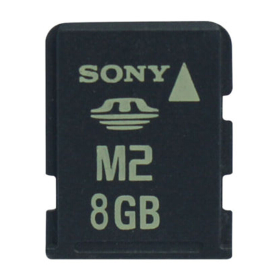 Sony Memory Stick Micro M2 MS-A Series Handbücher