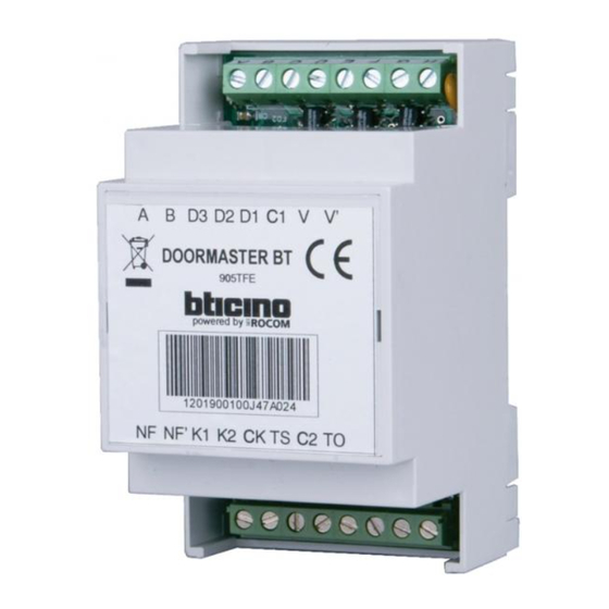 Bticino 905 TFE Doormaster BT Bedienungsanleitung