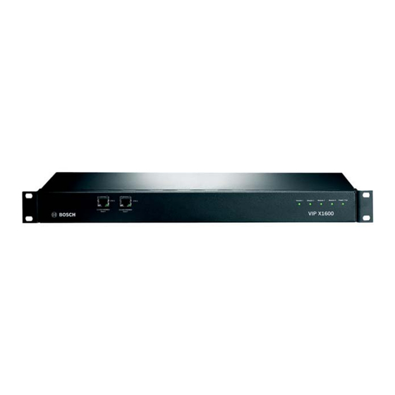 Bosch VIP X1600 Base Schnellstartanleitung