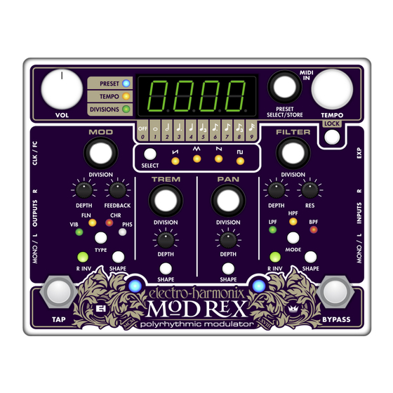 Electro-Harmonix MOD REX Handbuch
