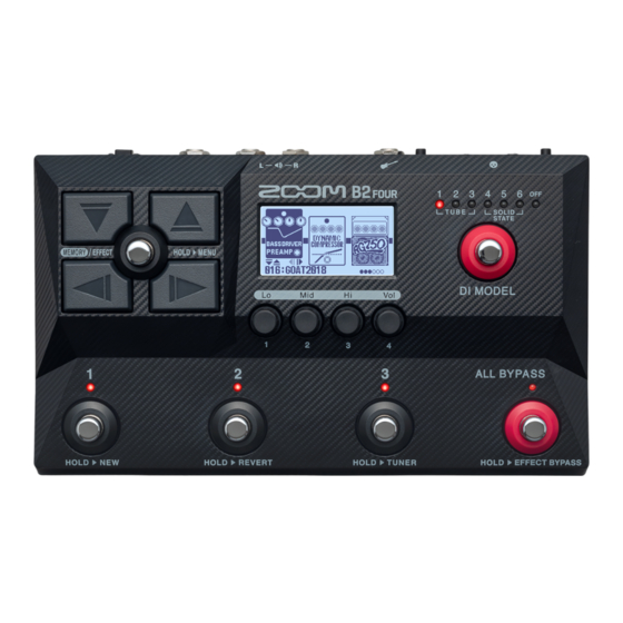 Zoom B2 FOUR Kurzanleitung