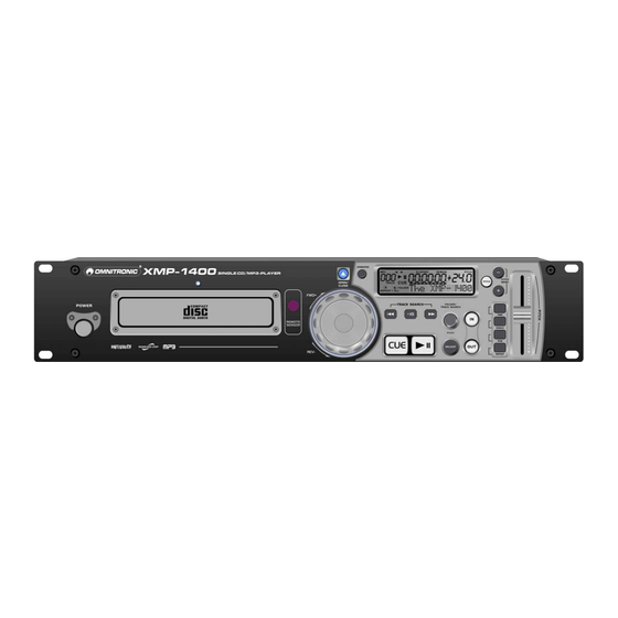 Omnitronic XMP-1400 Bedienungsanleitung