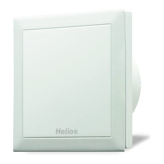 Helios MiniVent M1/100 P Montage- Und Betriebsvorschrift