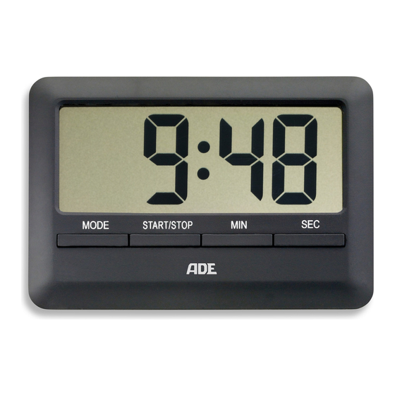 ADE TD 1600 Bedienungsanleitung