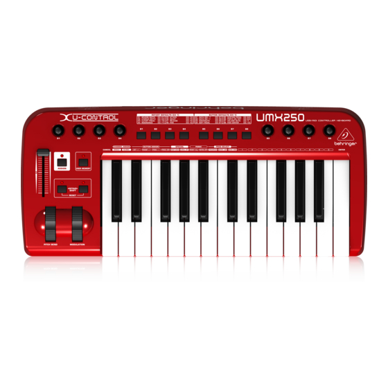 Behringer U-control UMX250 Bedienanleitung