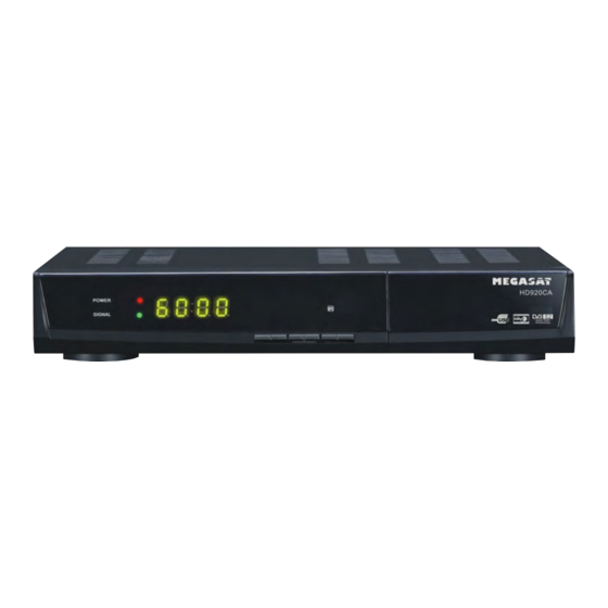 Megasat HD 920 CA Benutzerhandbuch