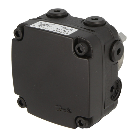 Danfoss RSA Serie Bedienungsanleitung