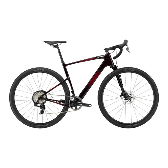 Cannondale CY22 Topstone Ergänzung Zum Benutzerhandbuch