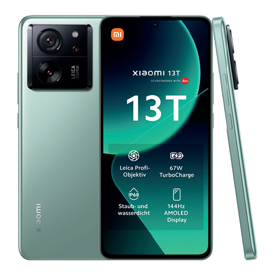 Xiaomi 13T Schnellstartanleitung