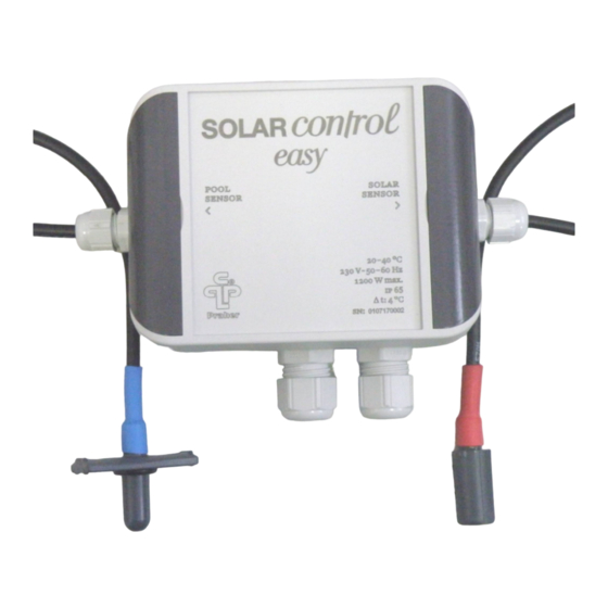 praher Solar Control Easy Bedienungsanleitung