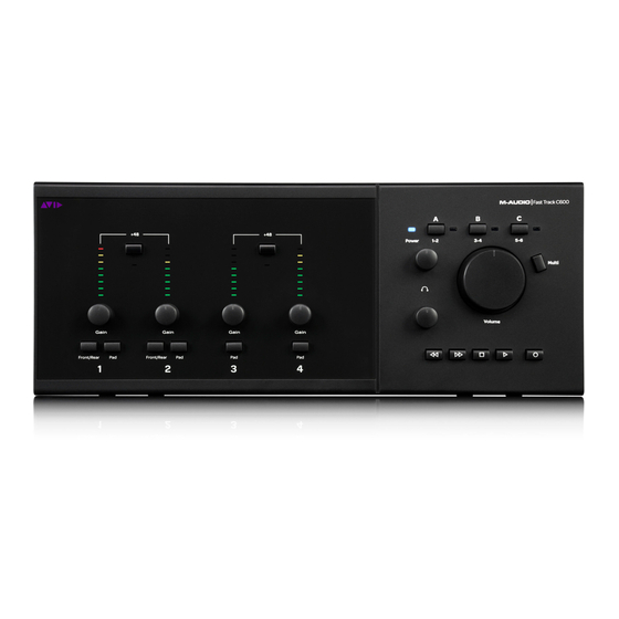 Avid Fast Track C600 Benutzerhandbuch