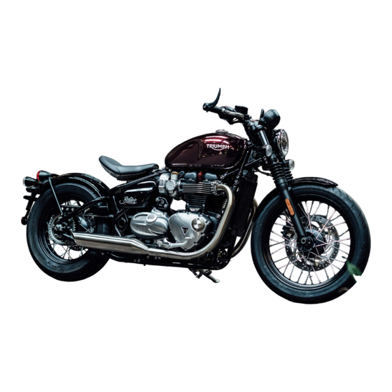 Triumph Bonneville Bobber 2016 Benutzerhandbuch