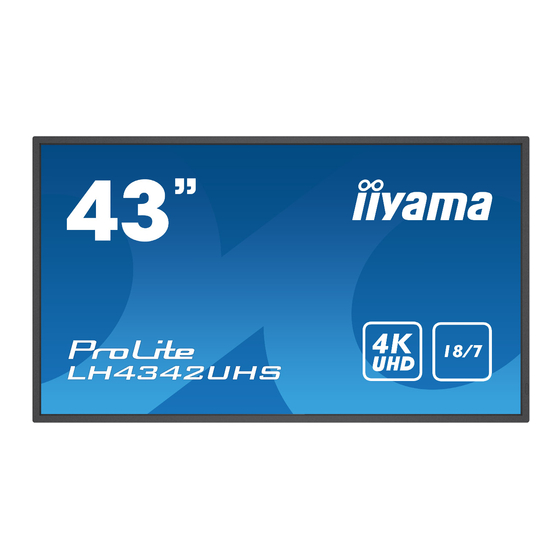 iiyama ProLite LH4342UHS Bedienungsanleitung