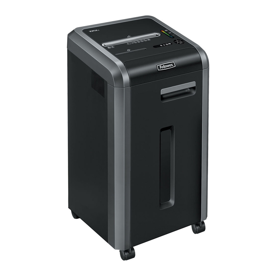 Fellowes POWERSHRED 225Ci Bedienungsanleitung
