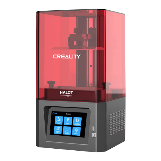 Creality HALOT-ONE Benutzerhandbuch