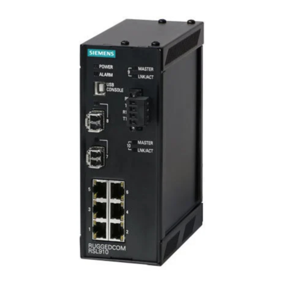 Siemens SIMATIC NET RUGGEDCOM RSL910 Montagehandbuch