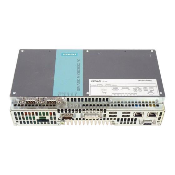 Siemens SIMATIC Microbox PC 420 Handbücher