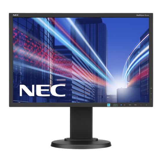 NEC MultiSync E223W Bedienungsanleitung