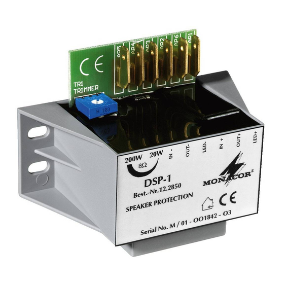 Monacor DSP-1 Bedienungsanleitung