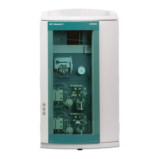 Metrohm 850 Professional IC Bedienungsanleitung